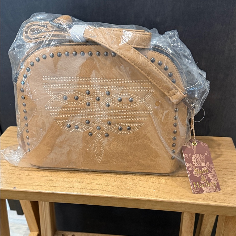 Tan Studded Women's Bag